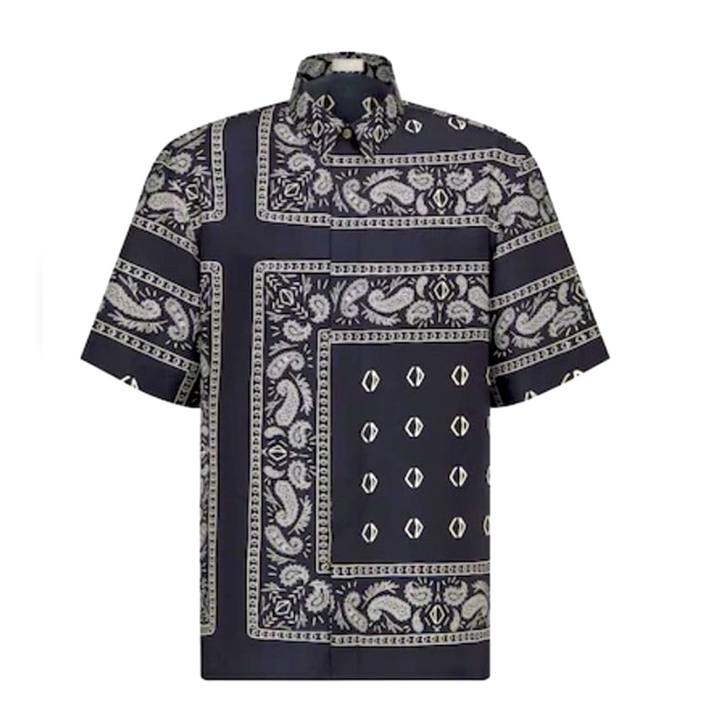 Dior Men’s Silk Bandana Shirt Size 37